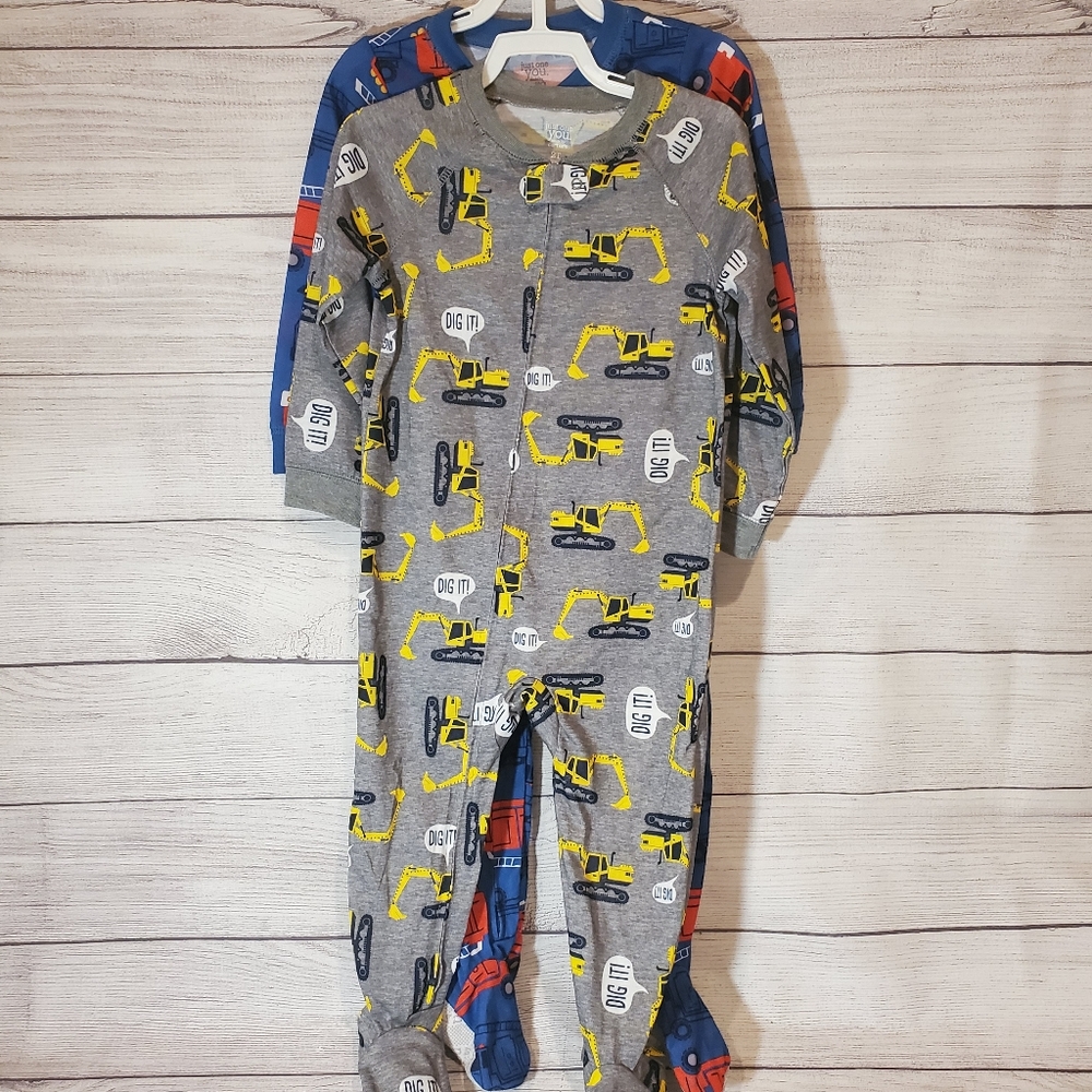 Carter's Toddler Boys 2 pc Footed Pajamas Set, 2T
